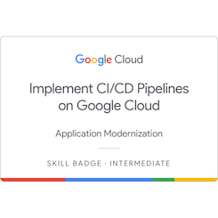 Insignia de Implement CI/CD Pipelines on Google Cloud